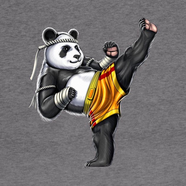 Panda Muay Thai Fighter by underheaven